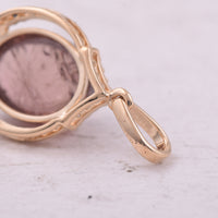 3.90 Ct Oval Cabochon Cut Natural Tourmaline 14K Gold Pendant