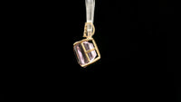 6.54 Ct Cushion Mixed Cut Natural Spodumene Kunzite 14K Gold Pendant