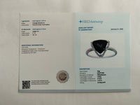 2.57 Ct Triangle Mixed Cut Natural Tourmaline 950 Platinum Ring