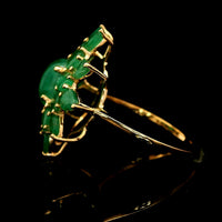 4.22 Ct Oval Emerald 14K Gold Ring