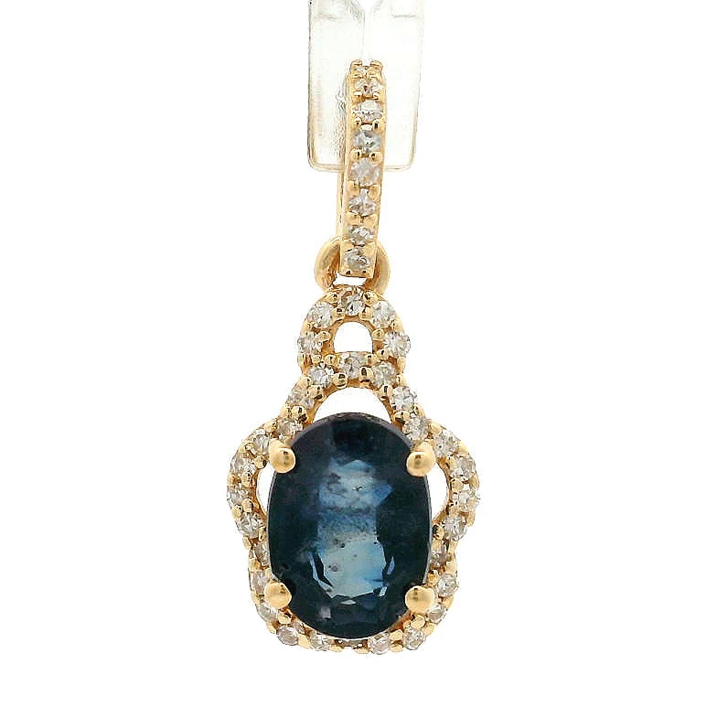 1.44 Ct Oval Sapphire 14K Gold Pendant