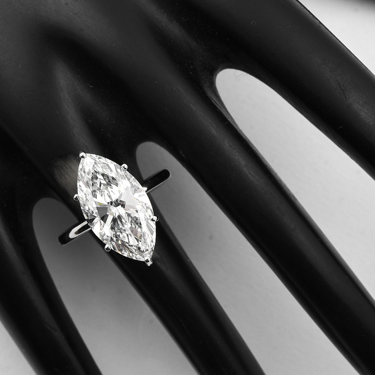 5.77 Ct Marquise Lab Grown Diamond 950 Platinum Ring