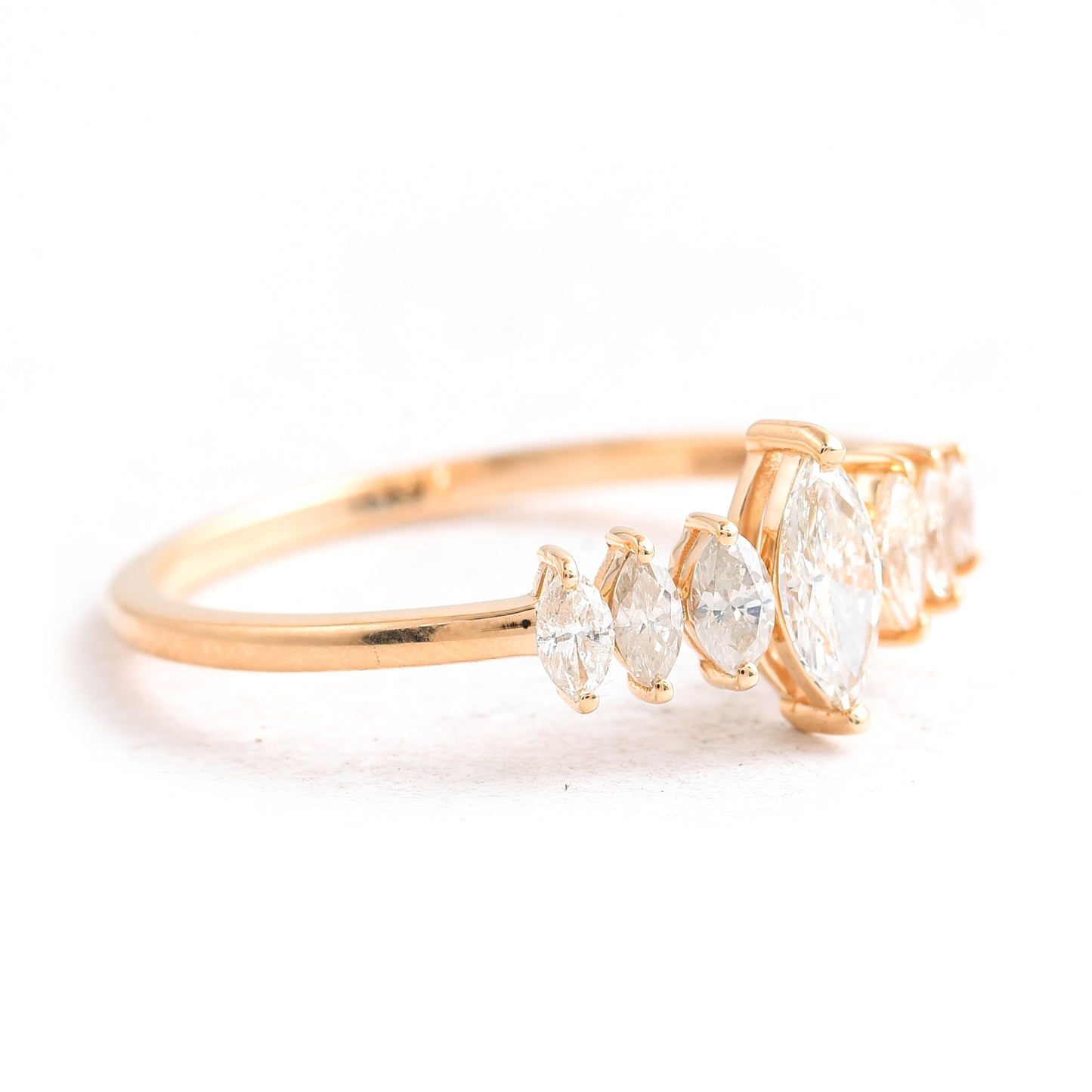 0.44 Ct Marquise Diamond 14K Gold Ring