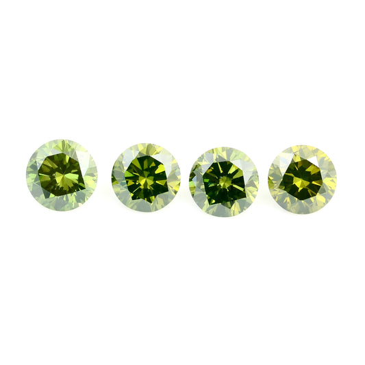 0.66 Green Diamond Round Loose Gemstone