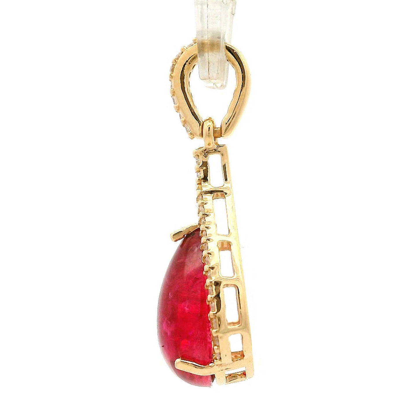 2.35 Ct Pear Tourmaline 14K Gold Pendant