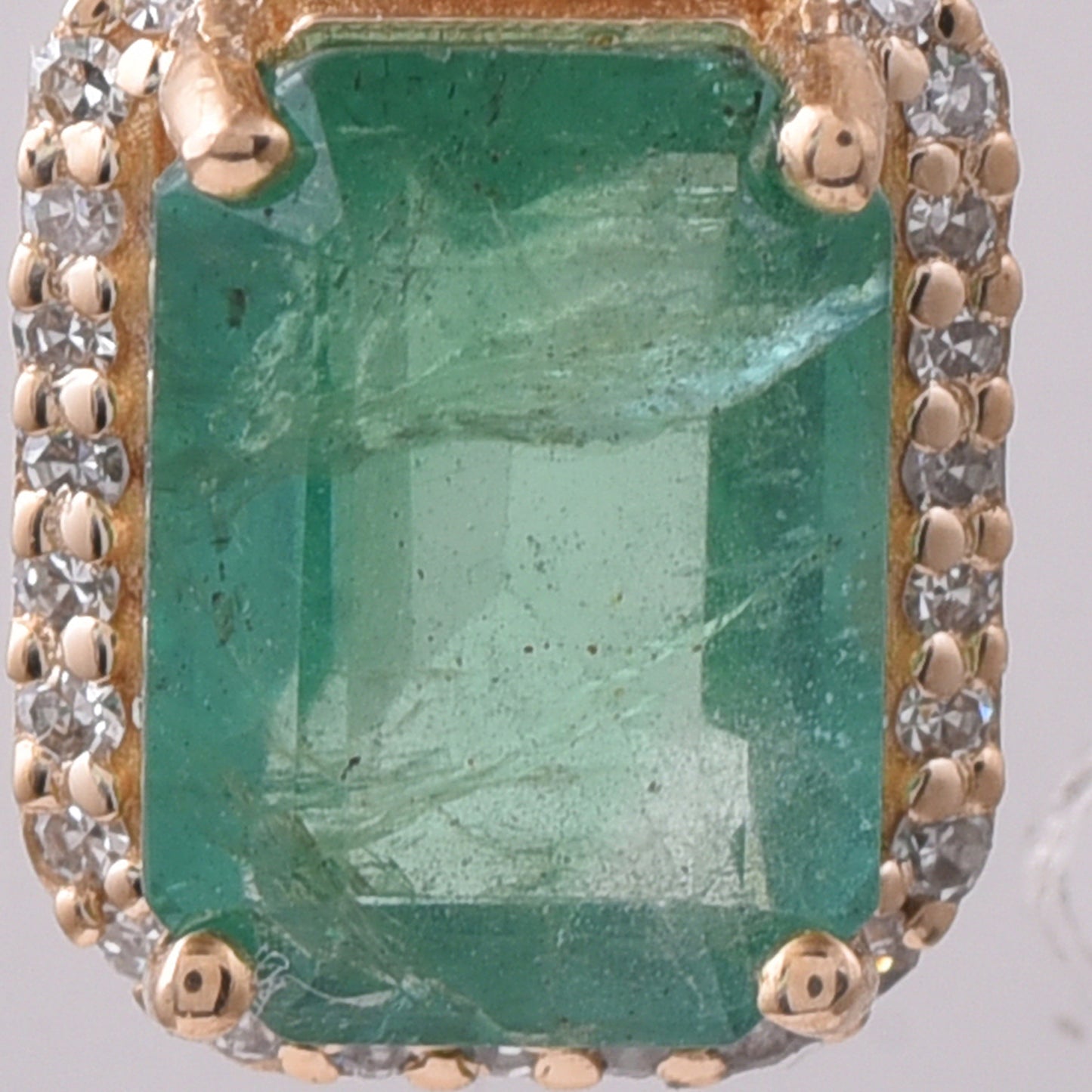 1.83 Ct Octagon Emerald 14K Gold Pendant