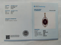 6.89 Ct Oval Cabochon Cut Natural Ruby 14K Gold Pendant