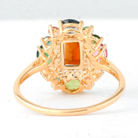 1.69 Ct Octagon Rubellite 14K Gold Ring