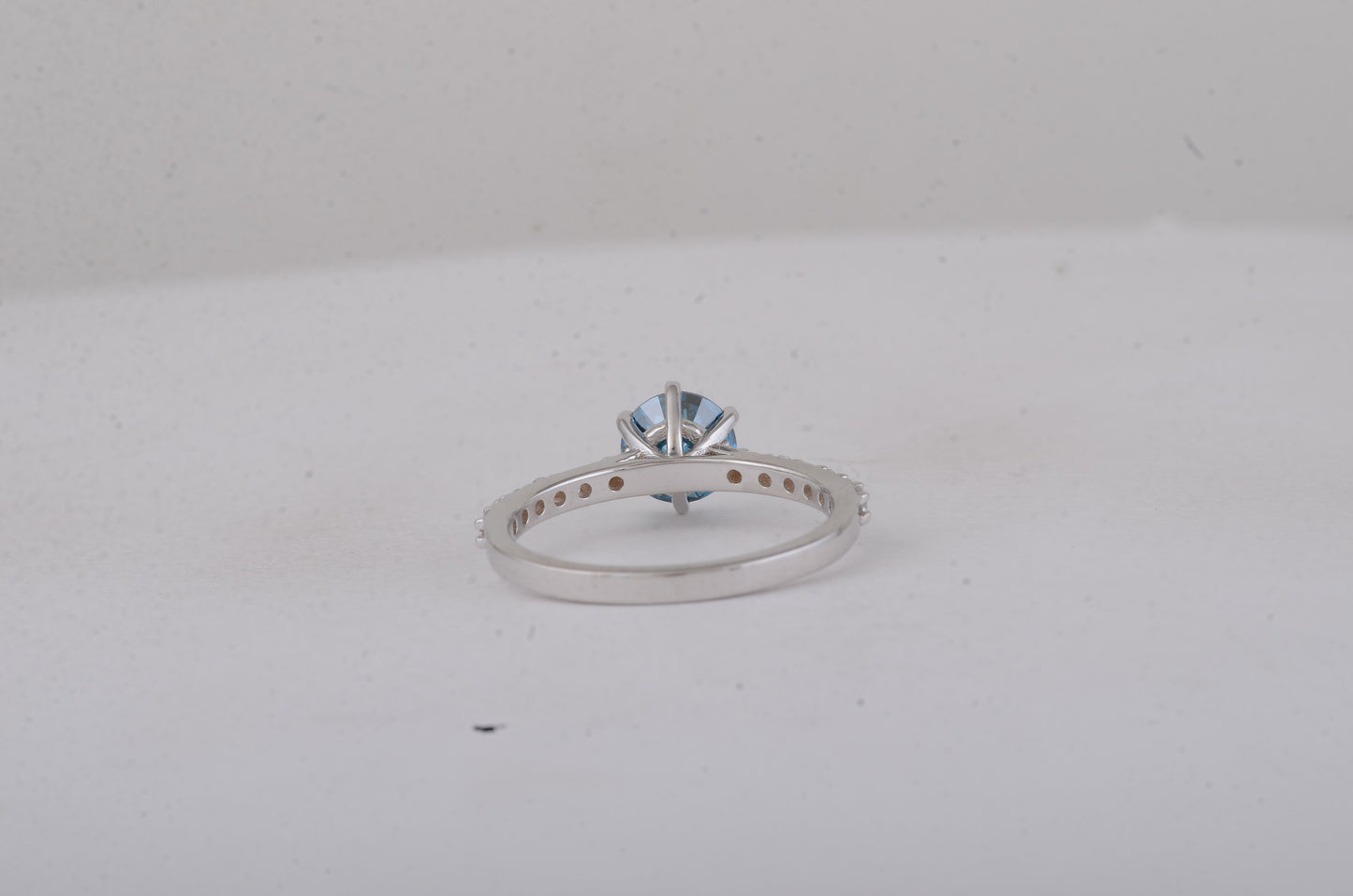 1.33 Carats Blue Lab Grown Diamond 14K Gold Ring