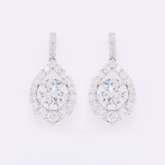 4.12 Carats Lab Grown Diamond 14K Gold Earrings