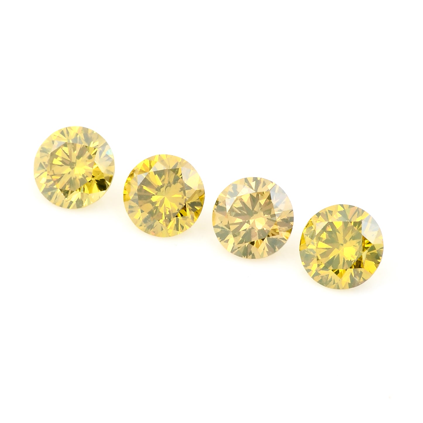 0.66 Yellow Diamond Round Loose Gemstone