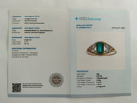 1.48 Ct Octagon Step Cut Natural Emerald 14K Gold Ring