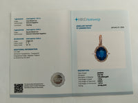 1.76 Ct Oval Mixed Cut Natural Sapphire 14K Gold Pendant