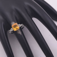 1.53 Ct Cushion Mixed Cut Natural Fire Opal 950 Platinum Ring