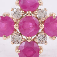 1.42 Ct Round Natural Ruby 14K Gold Ring