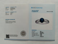 1.62 Ct Oval Mixed Cut Natural Sapphire 950 Platinum Ring
