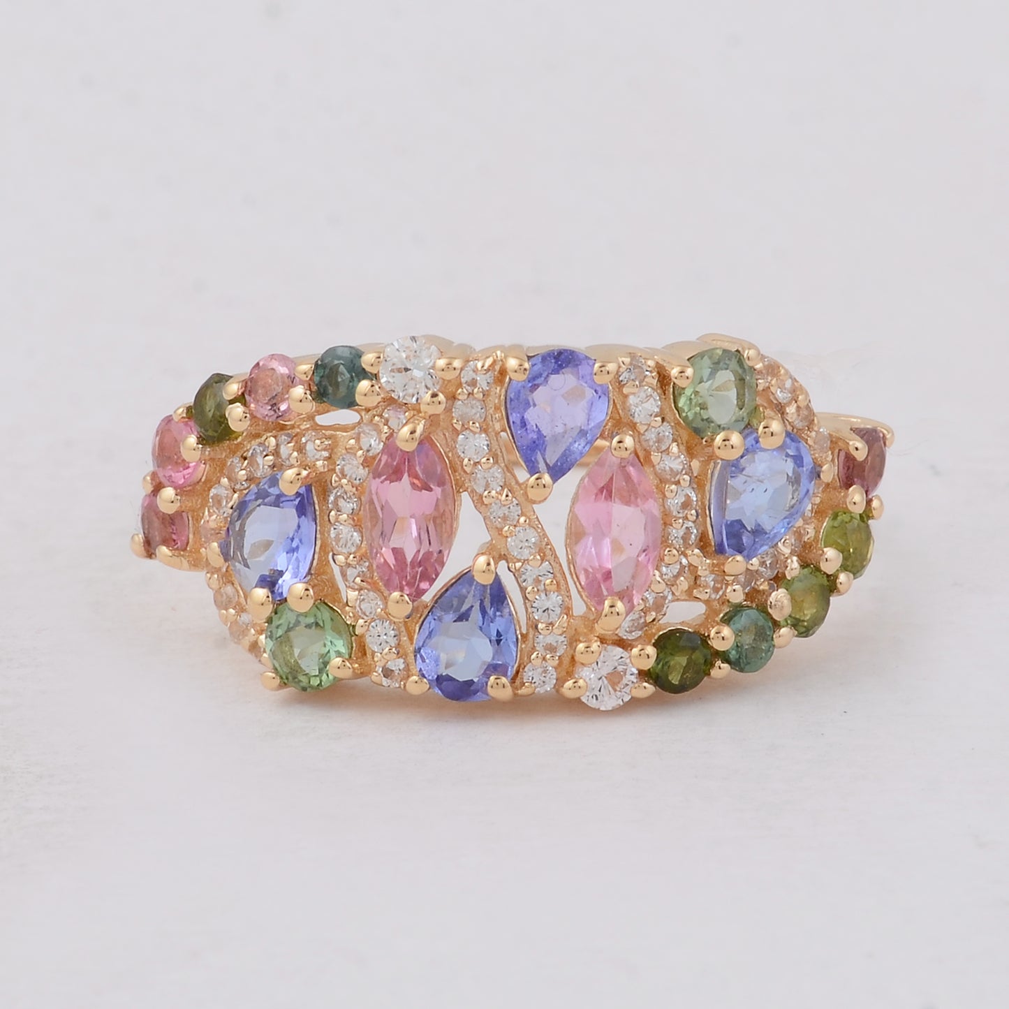 1.70 Ct Marquise Tourmaline 14K Gold Ring