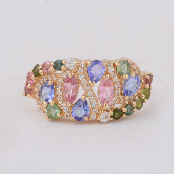 1.70 Ct Marquise Tourmaline 14K Gold Ring