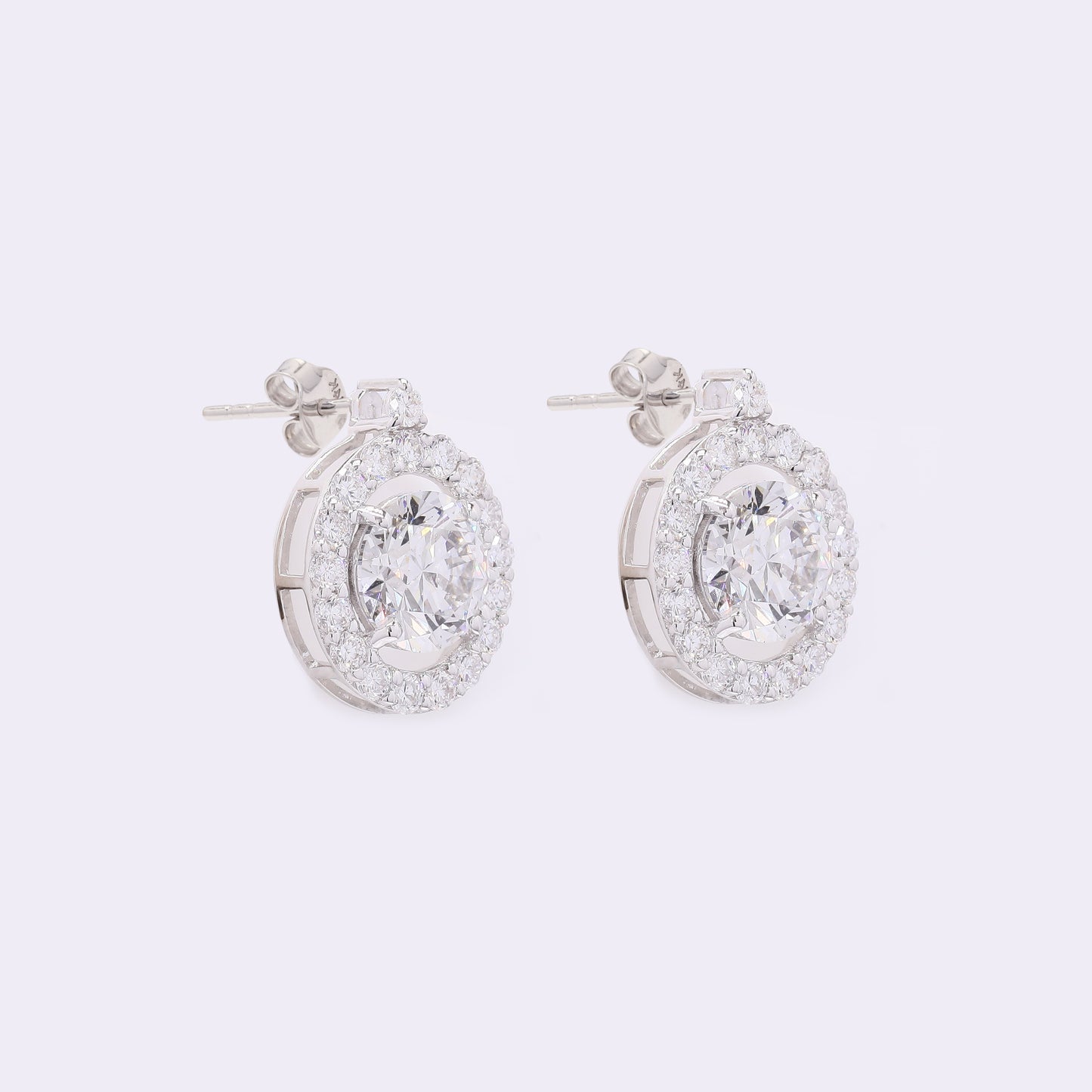3.97 Carats Lab Grown Diamond 14K Gold Earrings