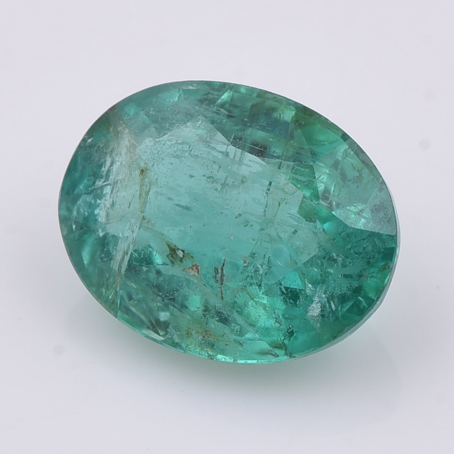 1.71 Natural Beryl Emerald Oval Mixed Cut Gemstone