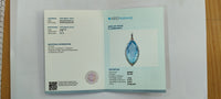 4.16 Ct Marquise Mixed Cut Natural Aquamarine 14K Gold Pendant