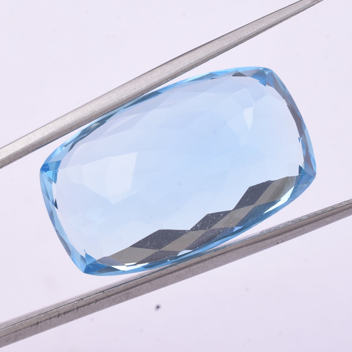 42.8 Natural Topaz Blue Topaz Rectangular Cushion Mixed Cut Gemstone