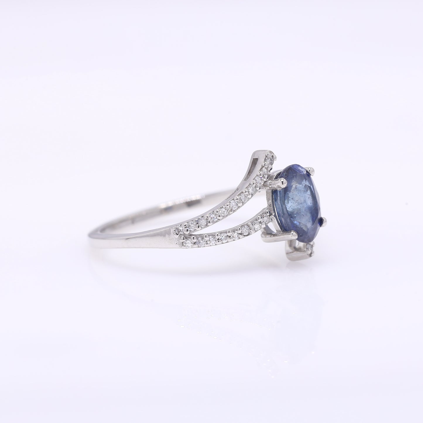 1.29 Ct Oval Mixed Cut Natural Sapphire 950 Platinum Ring