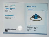1.38 Ct Pear Natural Aquamarine 14K Gold Ring