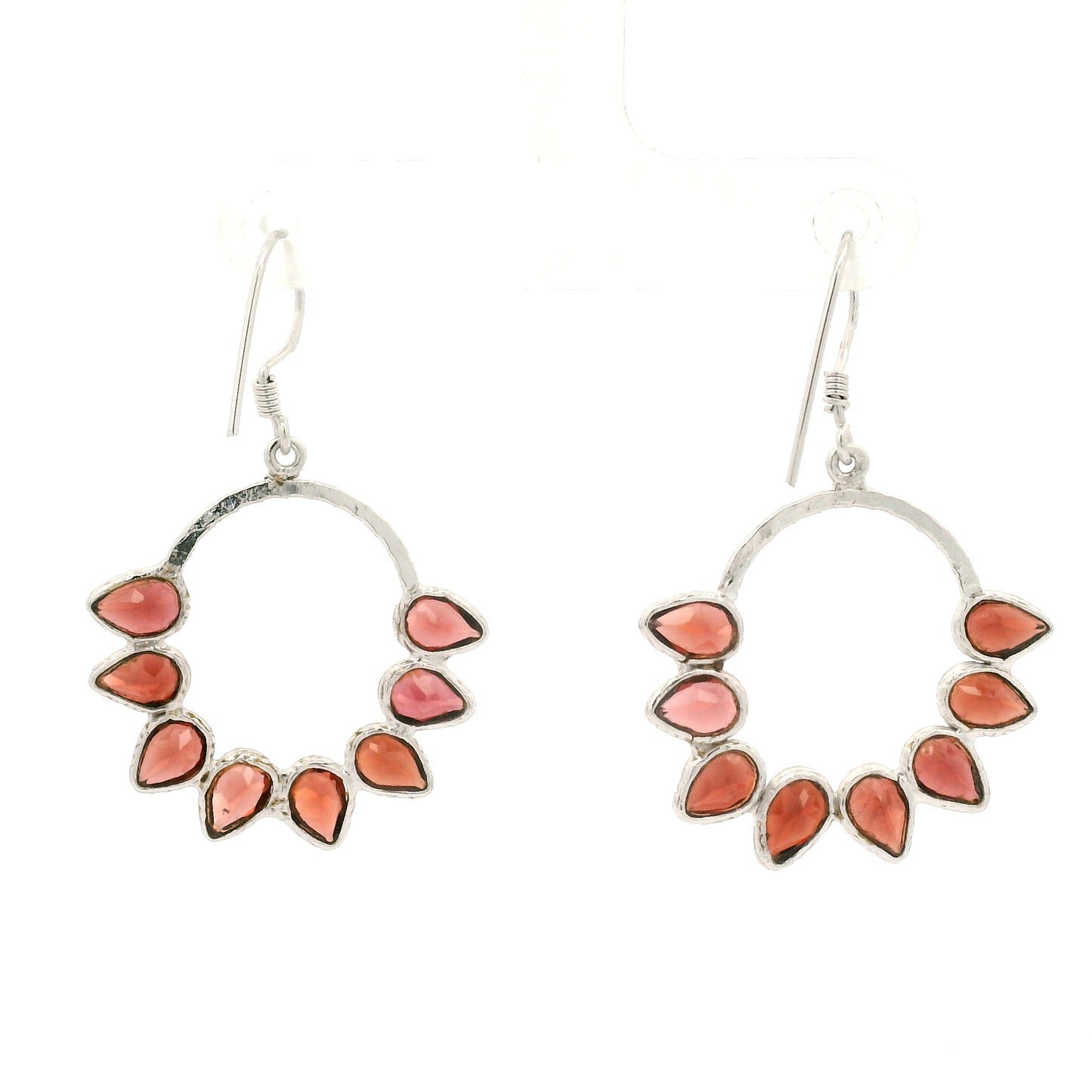 8.58 Ct Garnet 925 Sterling Silver Earrings