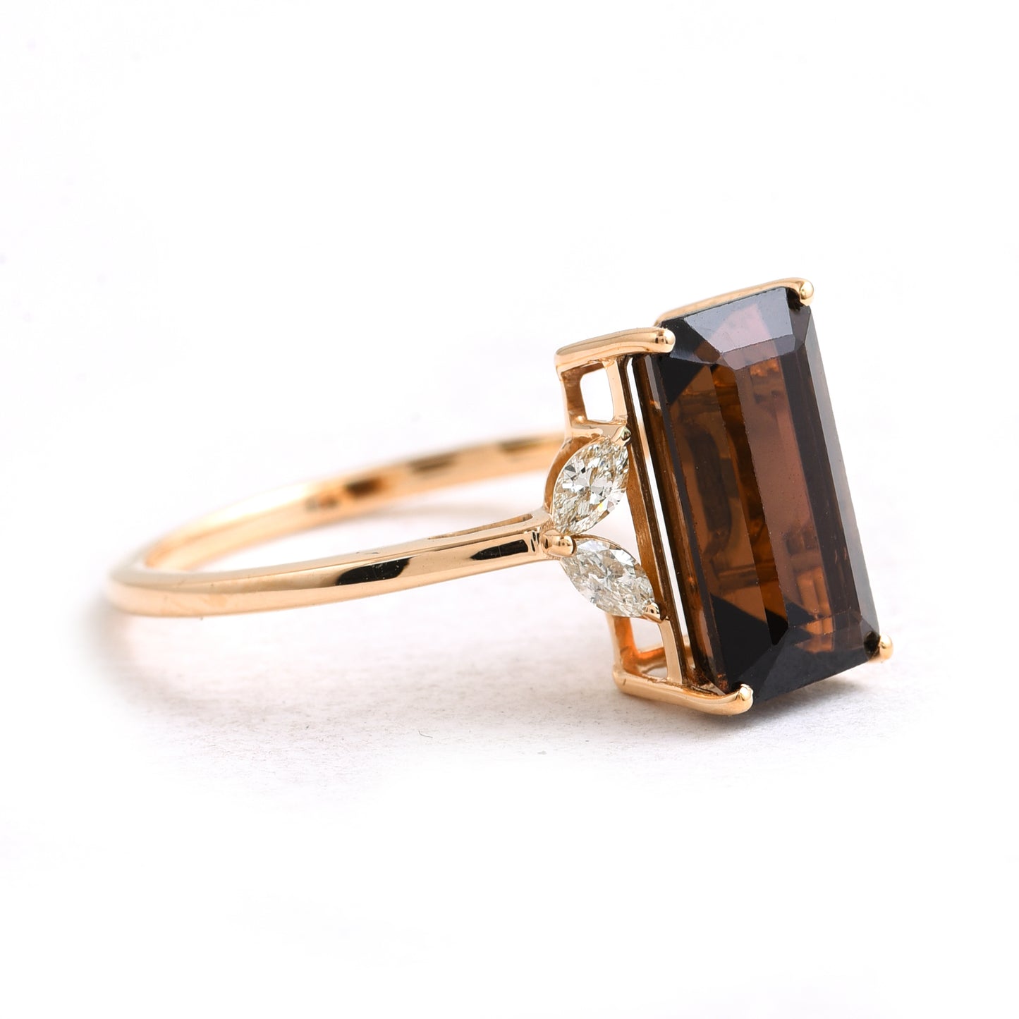 3.35 Ct Octagon Tourmaline 14K Gold Ring