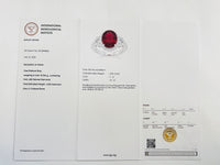 5.72 Ct Oval Ruby 950 Platinum Ring