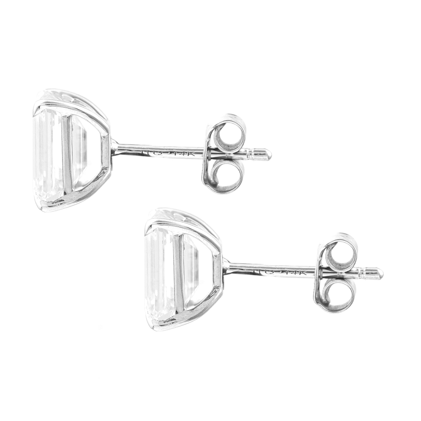 2.89 Carats Lab Grown Diamond 14K Gold Earrings