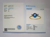 1.01 Ct Oval Natural Aquamarine 14K Gold Ring