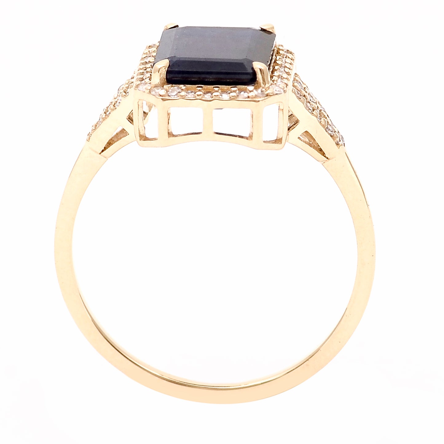2.75 Ct Octagon Natural Sapphire 14K Gold Ring