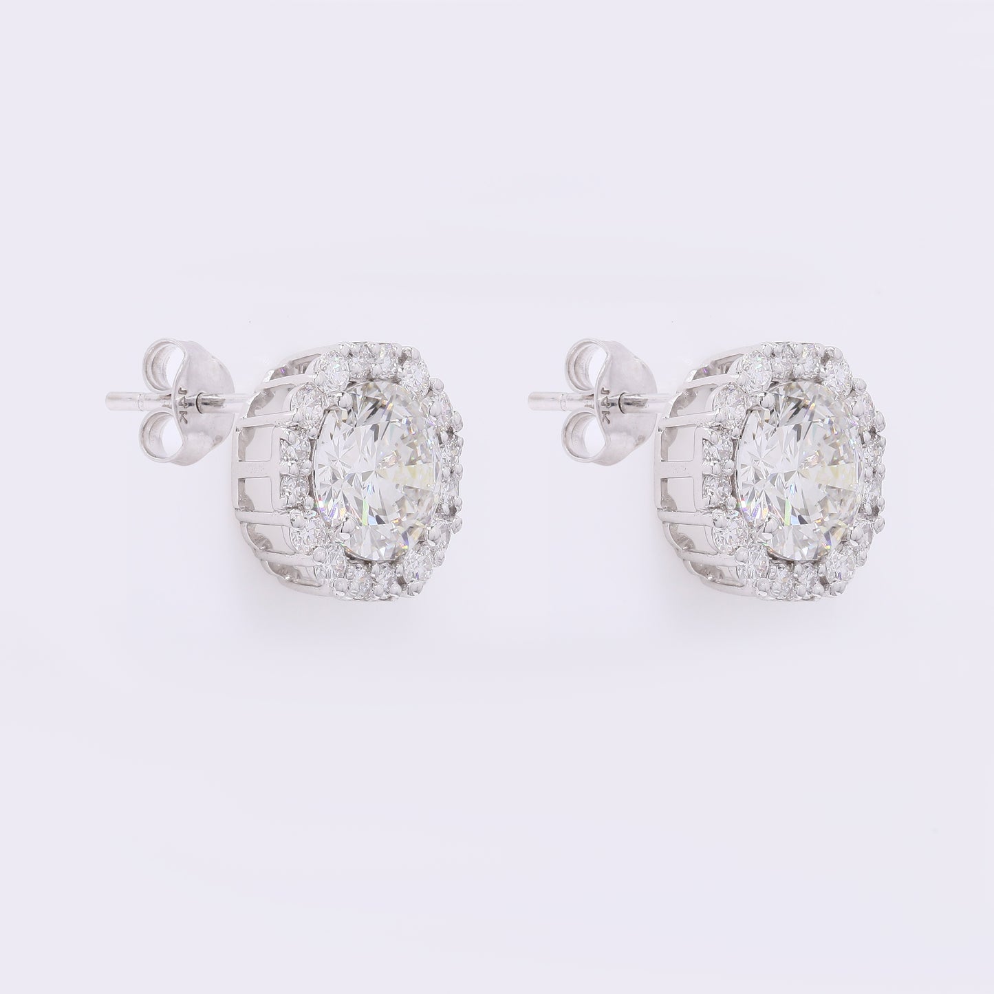 4.00 Carats Lab Grown Diamond 14K Gold Earrings