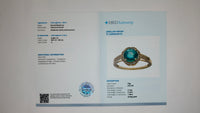 1.56 Ct Round Mixed Cut Natural Emerald 14K Gold Ring