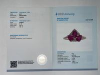 2.00 Ct Pear Natural Ruby 14K Gold Ring