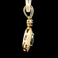 0.63 Ct Pear Sapphire 14K Gold Pendant