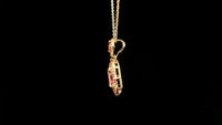 1.46 Ct Octagon Tourmaline 14K Gold Pendant