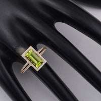 1.81 Ct Baguette Peridot 9K Gold Ring
