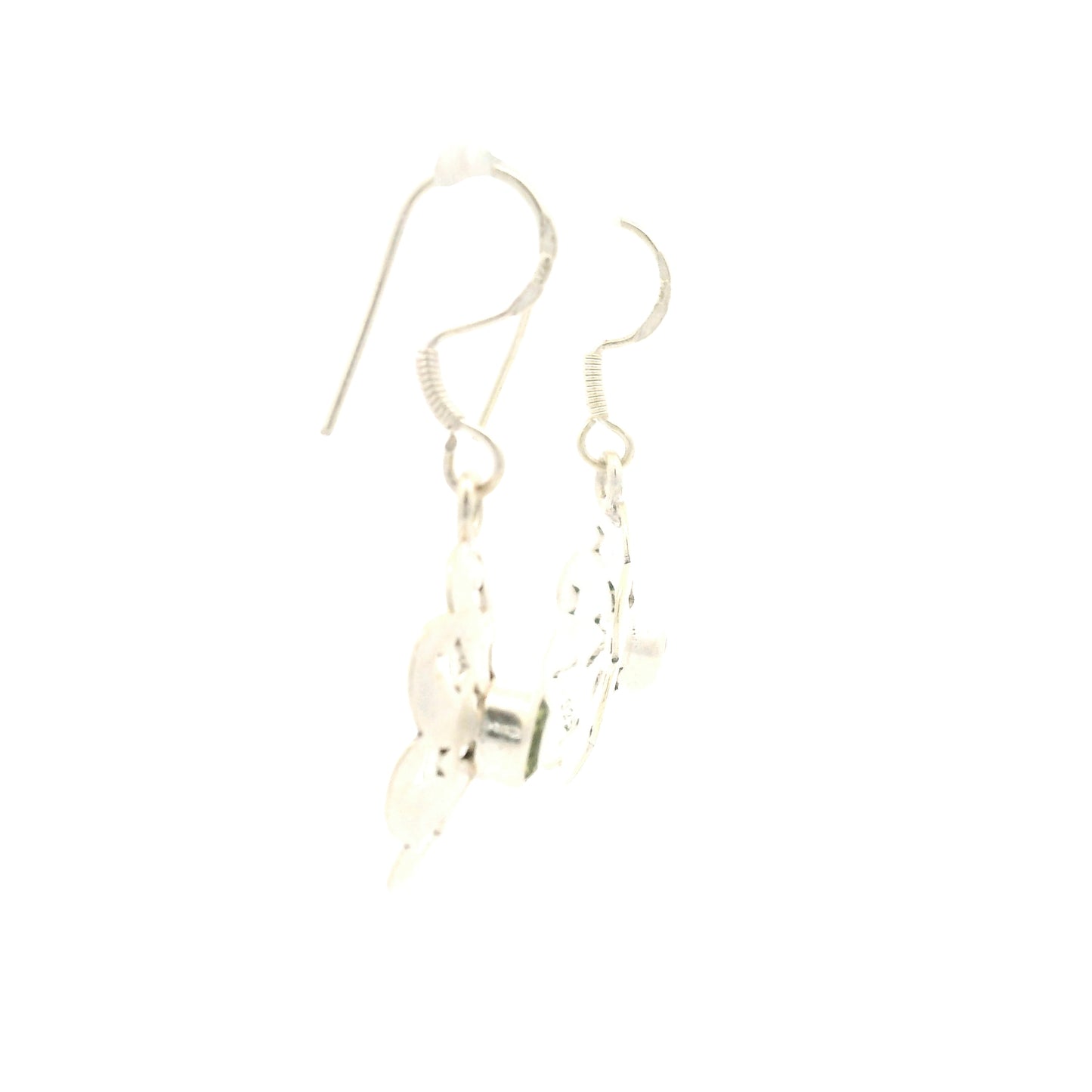 3.21 Ct Peridot 925 Sterling Silver Earrings