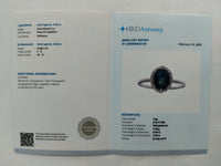 2.11 Ct Oval Mixed Cut Natural Sapphire 950 Platinum Ring