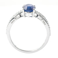 1.91 Ct Oval Mixed Cut Natural Sapphire 950 Platinum Ring
