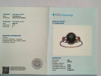 2.02 Ct Oval Mixed Cut Natural Green Sapphire 14K Gold Ring