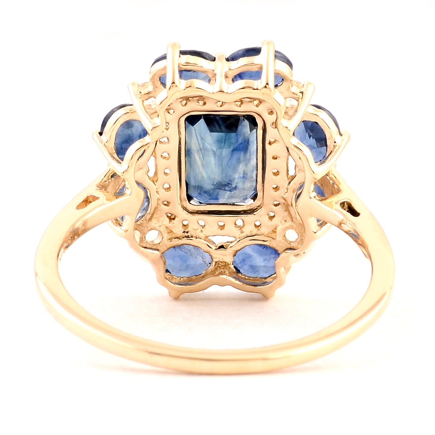 2.80 Ct Octagon Sapphire 14K Gold Ring