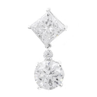 3.54 Carats Lab Grown Diamond 14K Gold Pendant