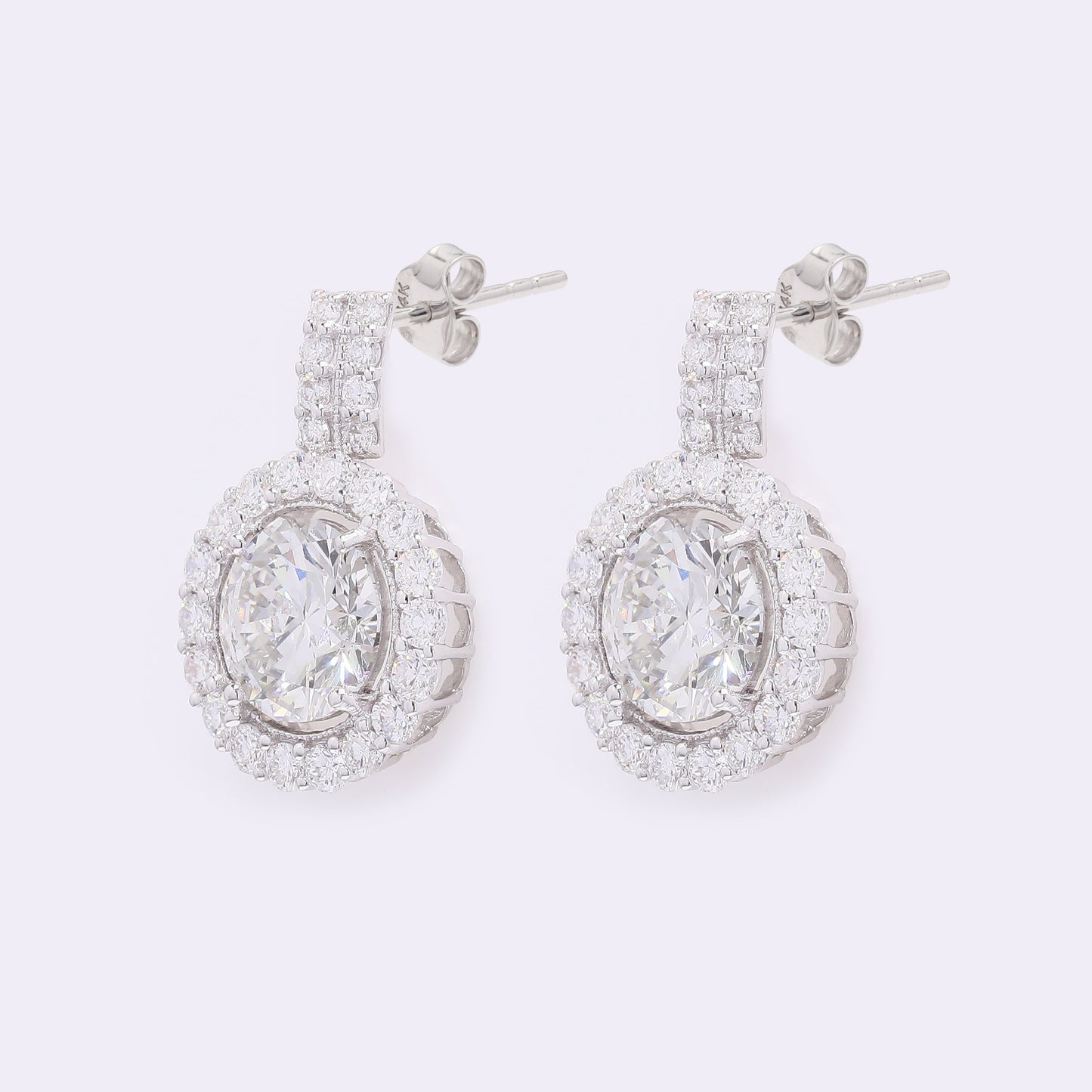 4.27 Carats Lab Grown Diamond 14K Gold Earrings