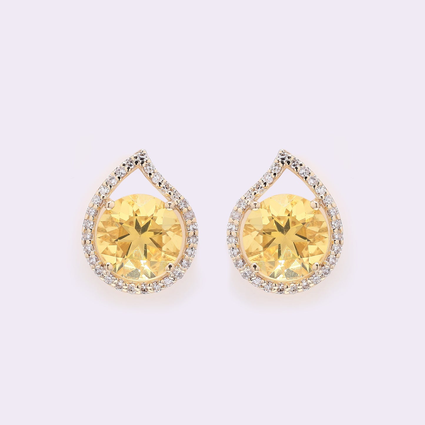 1.84 Ct Round Mixed Cut Natural Fire Opal 14K Gold Earrings
