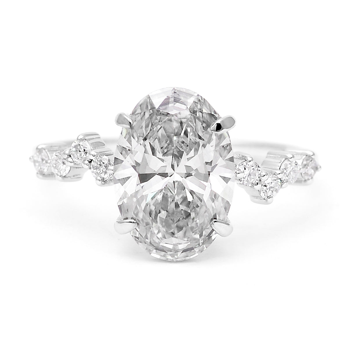 3.23 Carats Lab Grown Diamond 14K Gold Ring