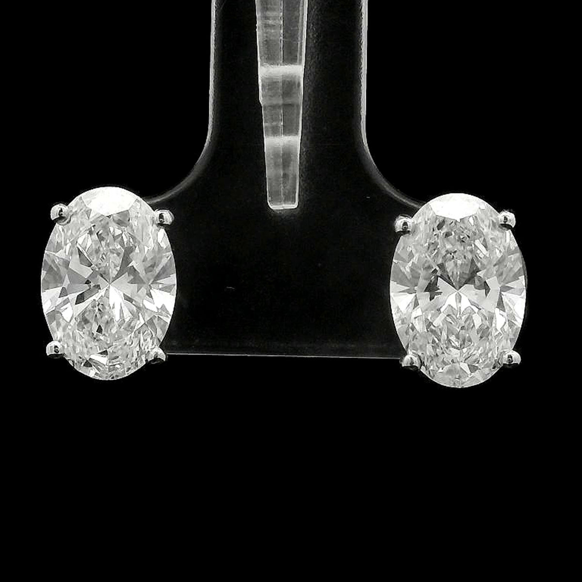 3.14 Carats Lab Grown Diamond 14K Gold Earrings